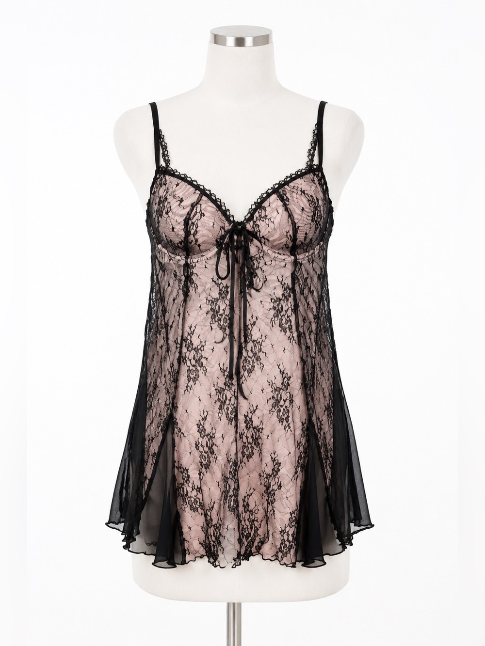 Ambrielle Black/Pink Lace Intimate Wear XL
